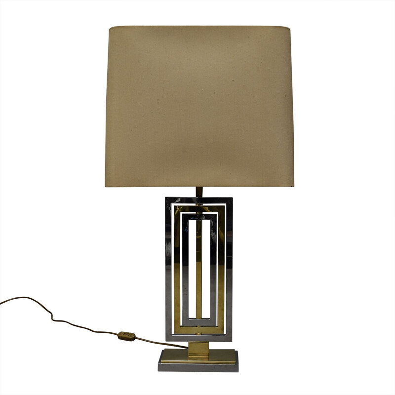 Vintage Table lamp in brass and chrome, 1970 