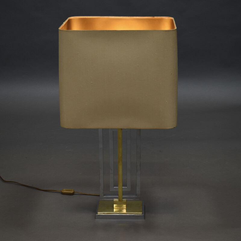 Vintage Table lamp in brass and chrome, 1970 