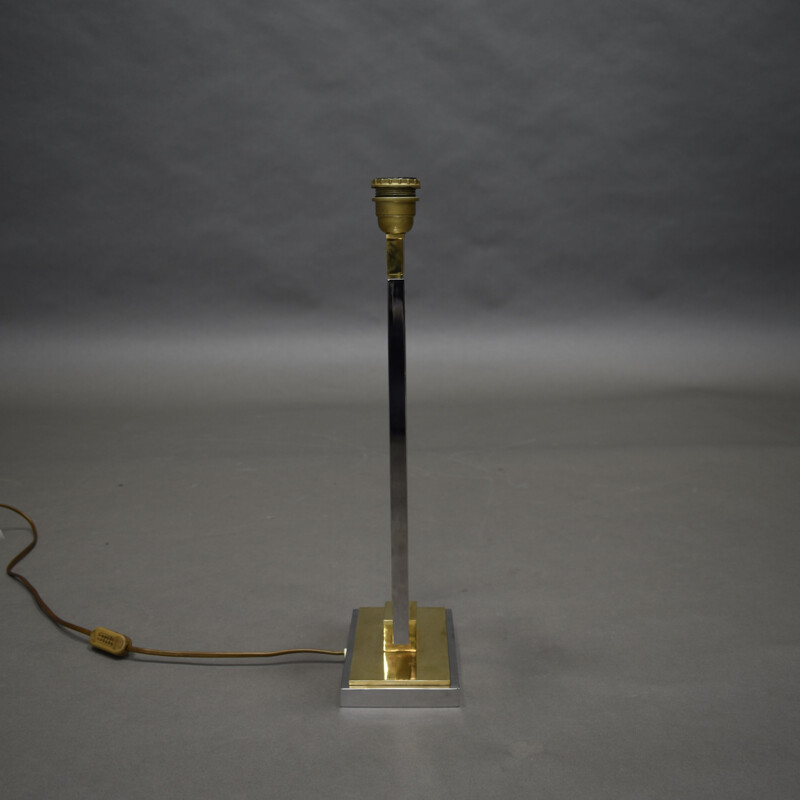 Vintage Table lamp in brass and chrome, 1970 