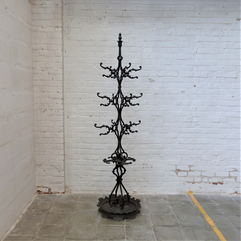 Vintage iron coat rack