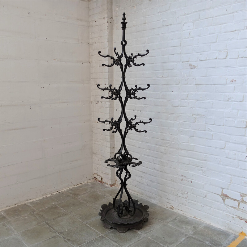 Vintage iron coat rack