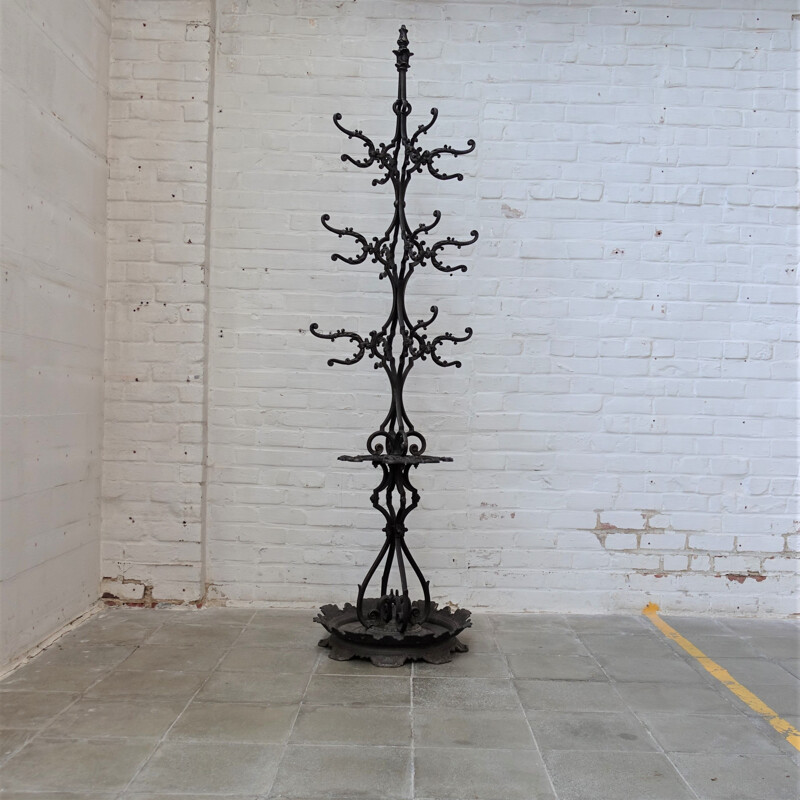 Vintage iron coat rack