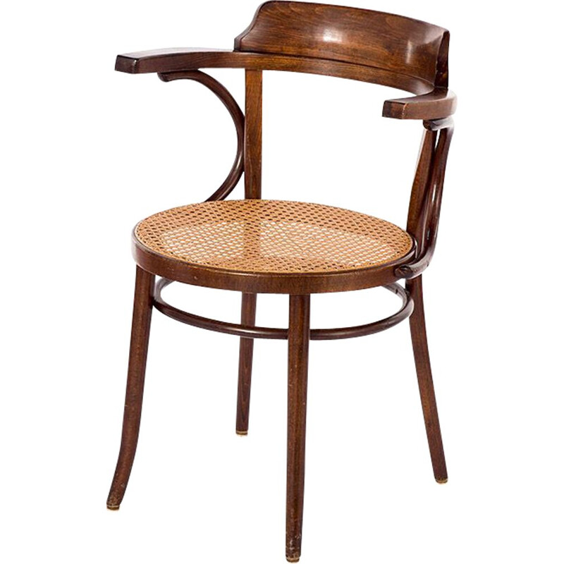 Chaise vintage en bois courbé, modèle 233, 1950