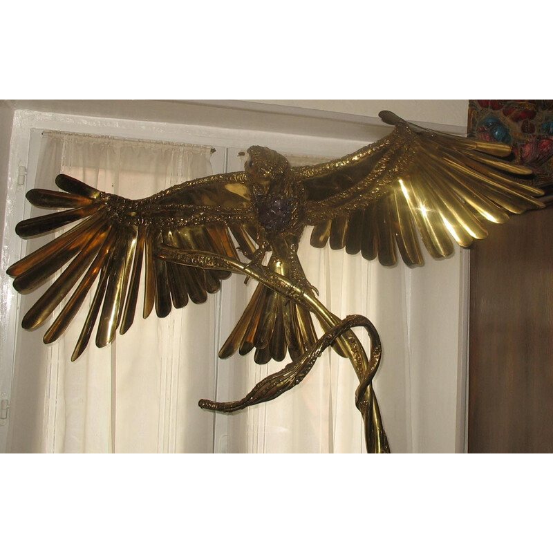 Vintage eagle floor lamp by Richard Fauré