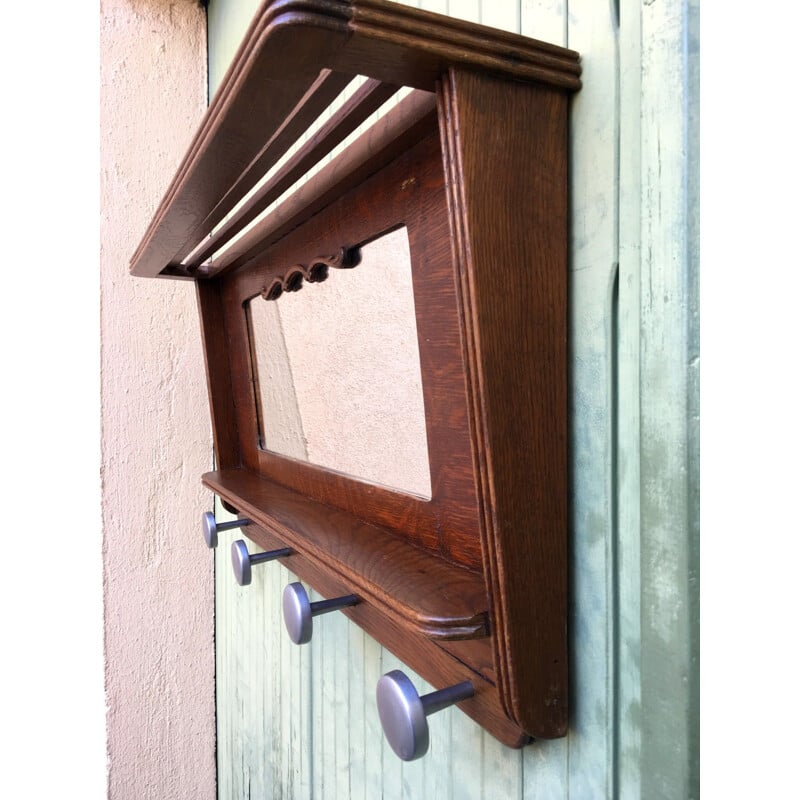 Wall-mounted coat rack vintage 1950