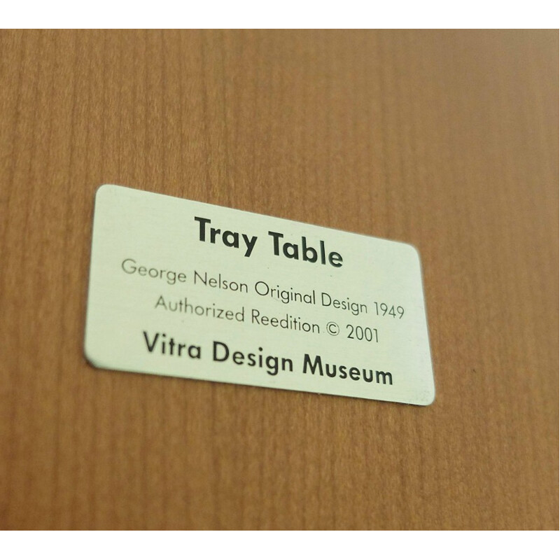 Adjustable Vitra tray table in maple wood, George NELSON - 2001