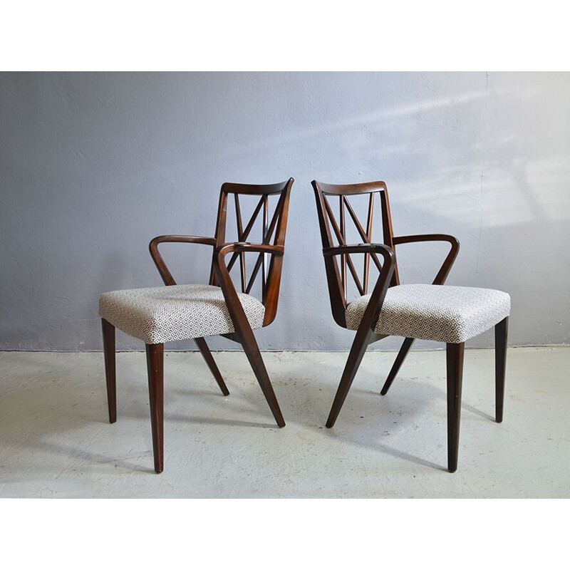 Set of 2 vintage dining chairs by Abraham A. Patijn