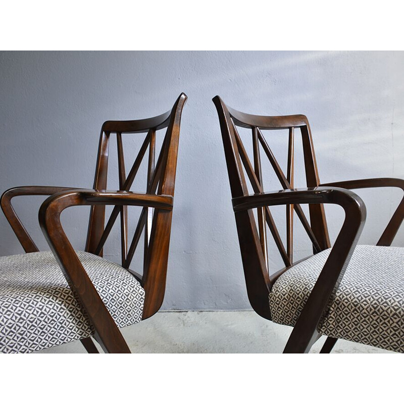 Set of 2 vintage dining chairs by Abraham A. Patijn