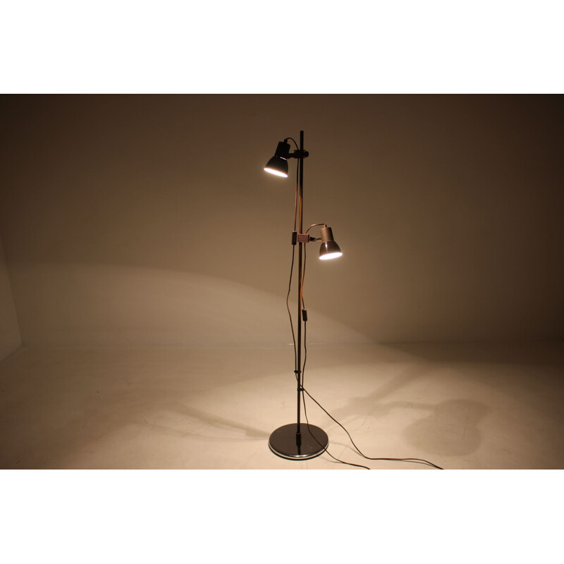 Brown vintage floor lamp, 1980s