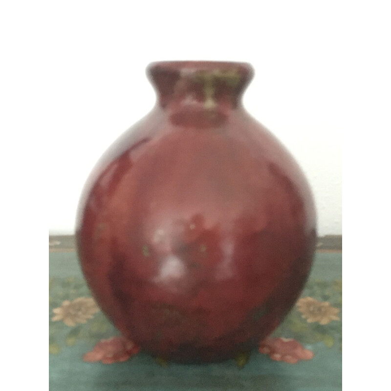 Vintage stoneware vase by Pierre Adrien Dalpayrat