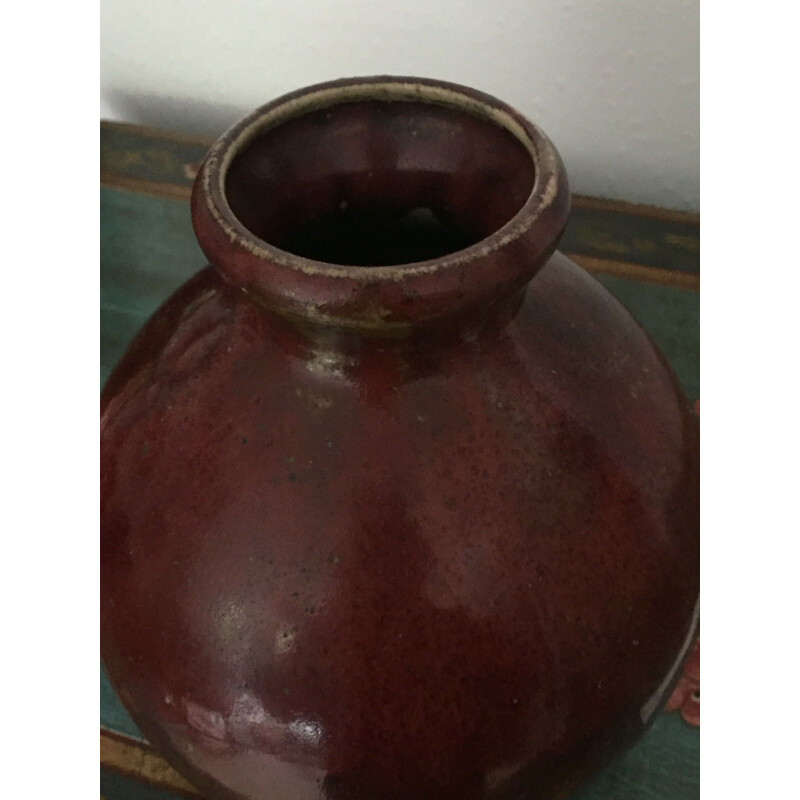 Vintage stoneware vase by Pierre Adrien Dalpayrat