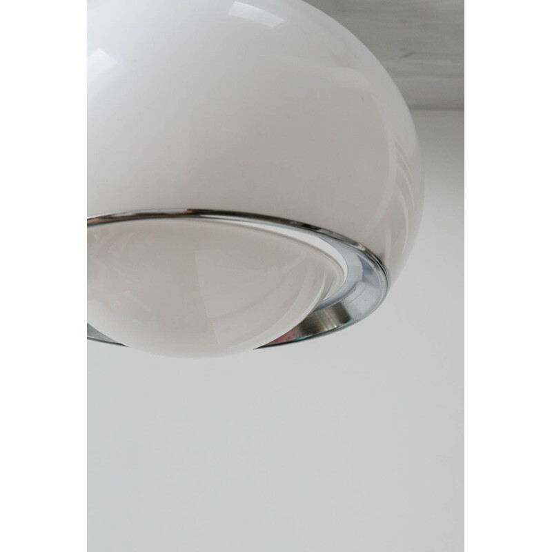 White vintage pendant lamp from Harvey Guzzini for Meblo