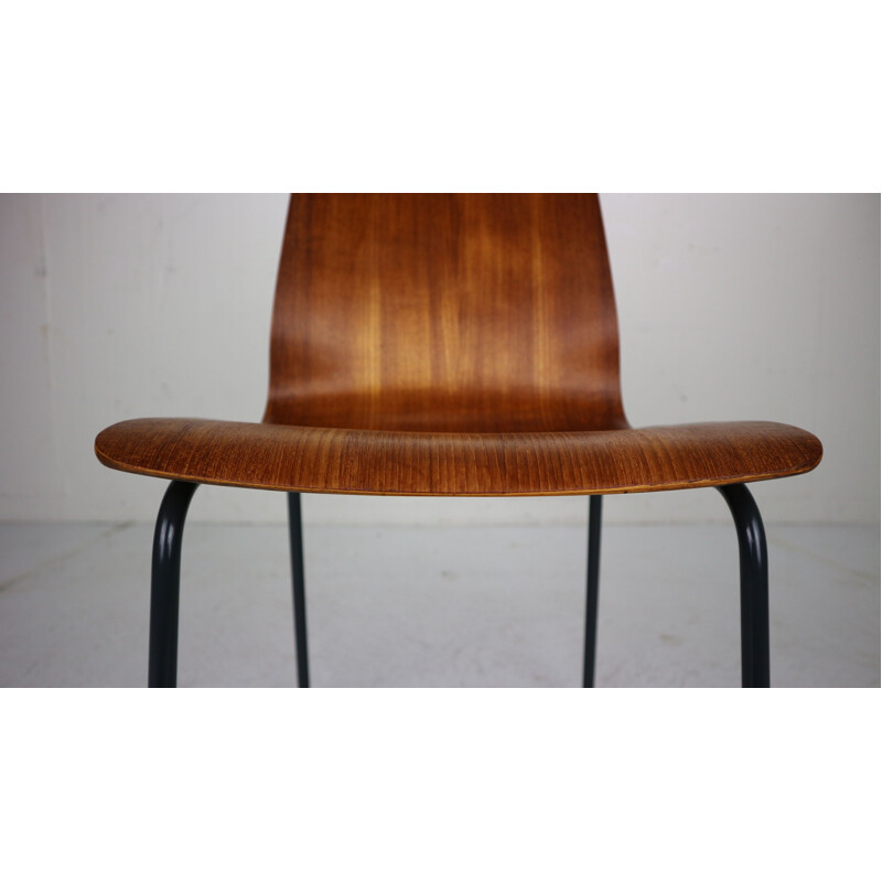 Pair of teak vintage dining chairs 