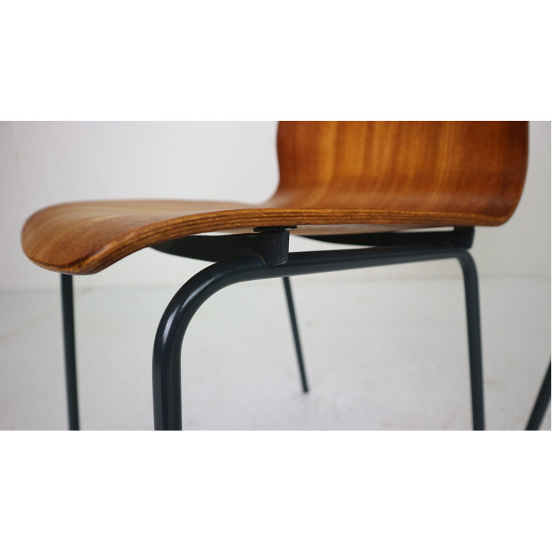 Pair of teak vintage dining chairs 