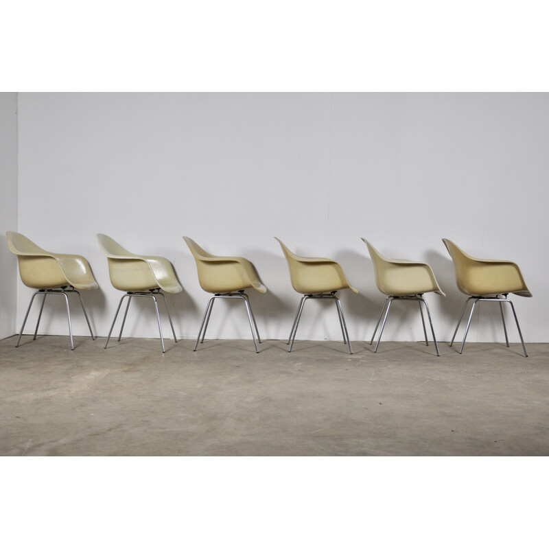 Ensemble de 6 chaises à repas vintage de Charles et Ray Eames pour Herman Miller, 1960