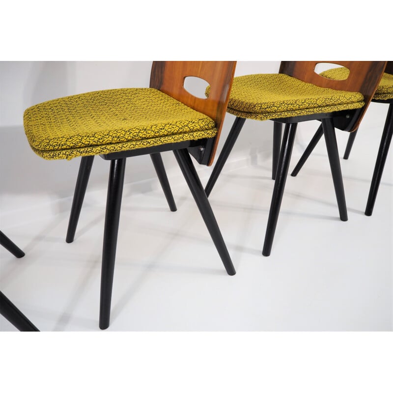 Set of 4 vintage Dining Chairs from Tatra Nábytok, 1960s
