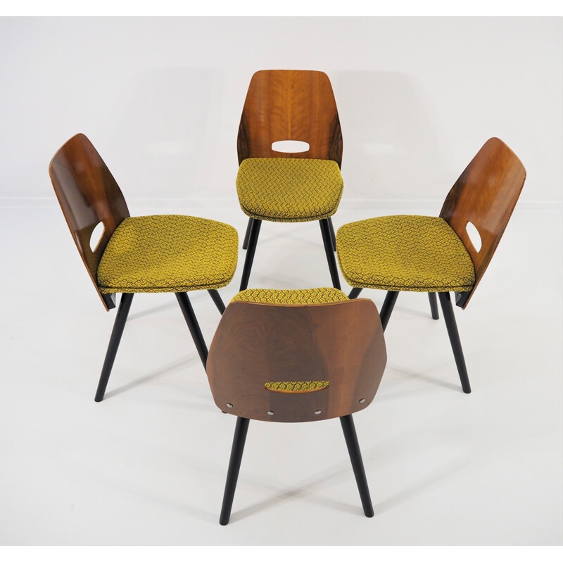 Set of 4 vintage Dining Chairs from Tatra Nábytok, 1960s