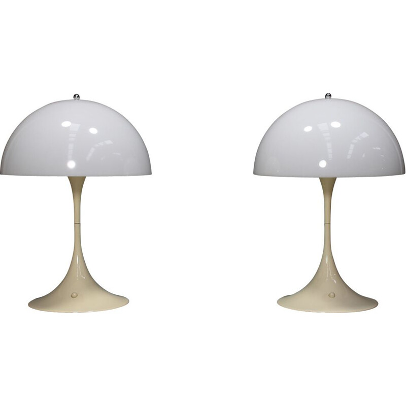 Paire de lampes de table vintage Panthella de Verner Panton pour Louis Poulsen, Danemark, 1971