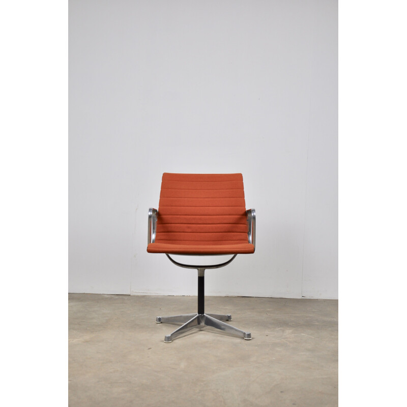 Vintage orange armchair by Charles & Ray Eames for Herman Miller, 1960s