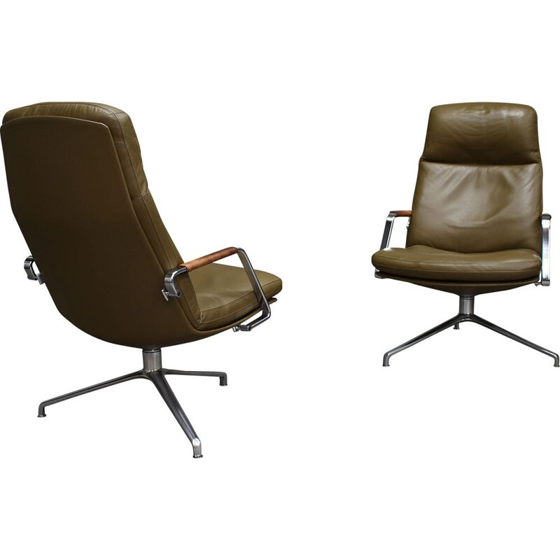 Pair of vintage FK-86 lounge chairs by Fabricus and Kastholm, 1968