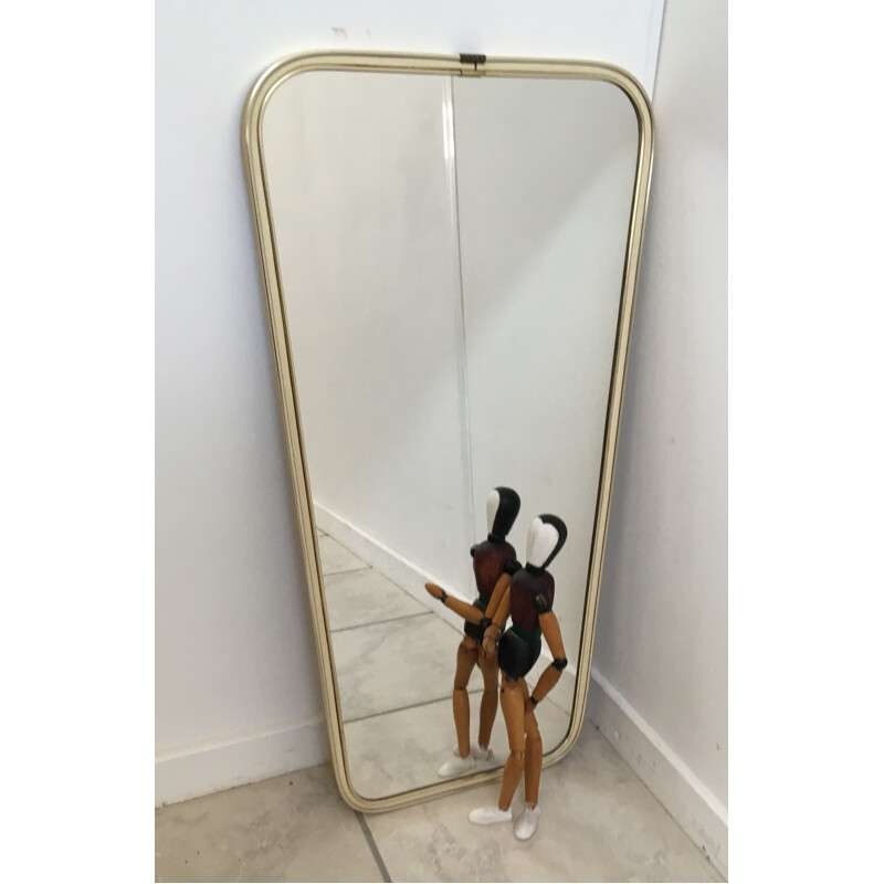 Vintage mirror with gold frame, 1950s