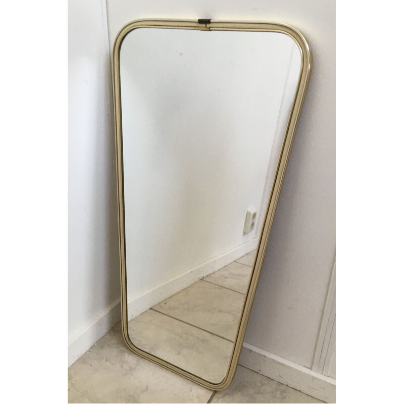Vintage mirror with gold frame, 1950s