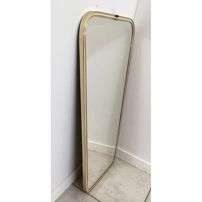 Vintage mirror with gold frame, 1950s