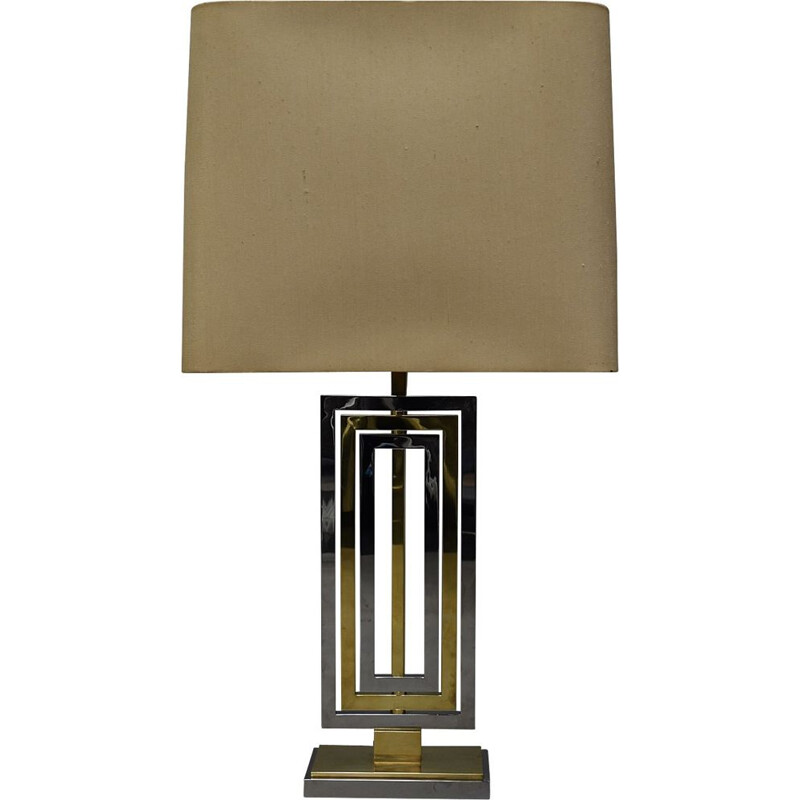 Vintage Table lamp in brass and chrome, 1970 