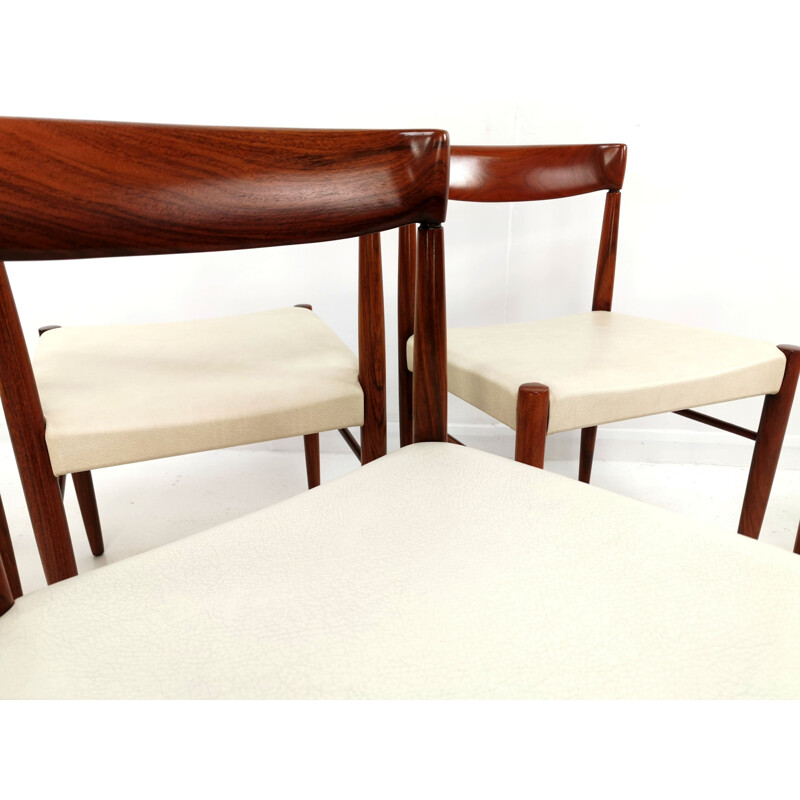 Ensemble de 5 chaises à repas en teck vintage de H.W. Klein pour Bramin, 1960