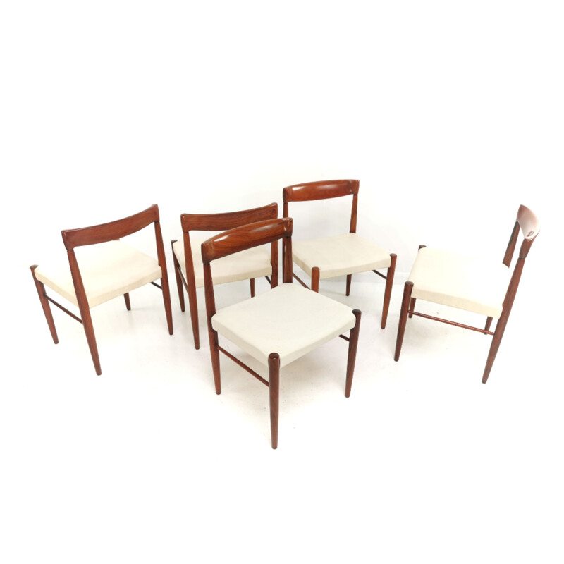 Set of 5 vintage Teak Dining Chairs by H.W. Klein for Bramin, 1960s