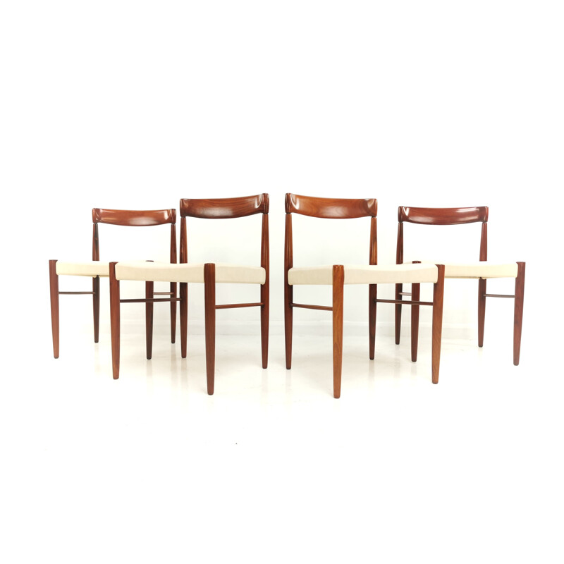 Ensemble de 5 chaises à repas en teck vintage de H.W. Klein pour Bramin, 1960