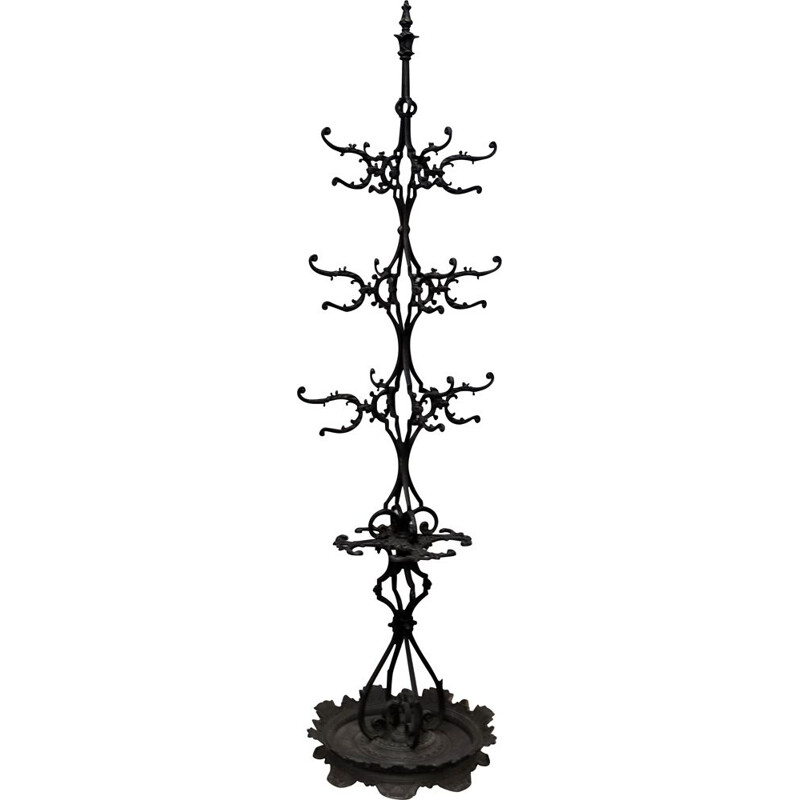 Vintage iron coat rack