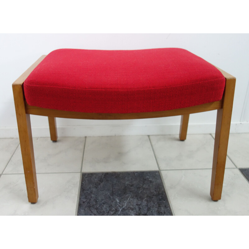 Vintage Red footstool, 1960s