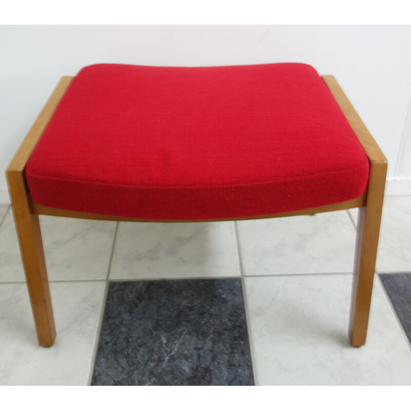 Vintage Red footstool, 1960s