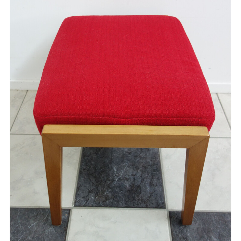 Vintage Red footstool, 1960s