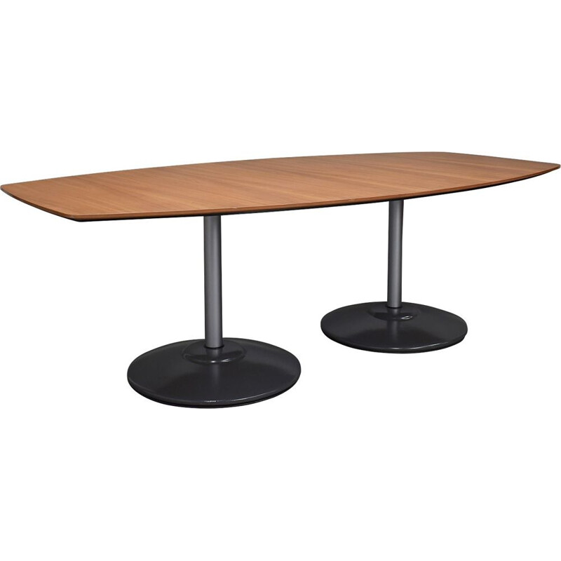 Vintage conference table in aluminum, steel and beech by Vico Magistretti for Fritz Hansen, 2001