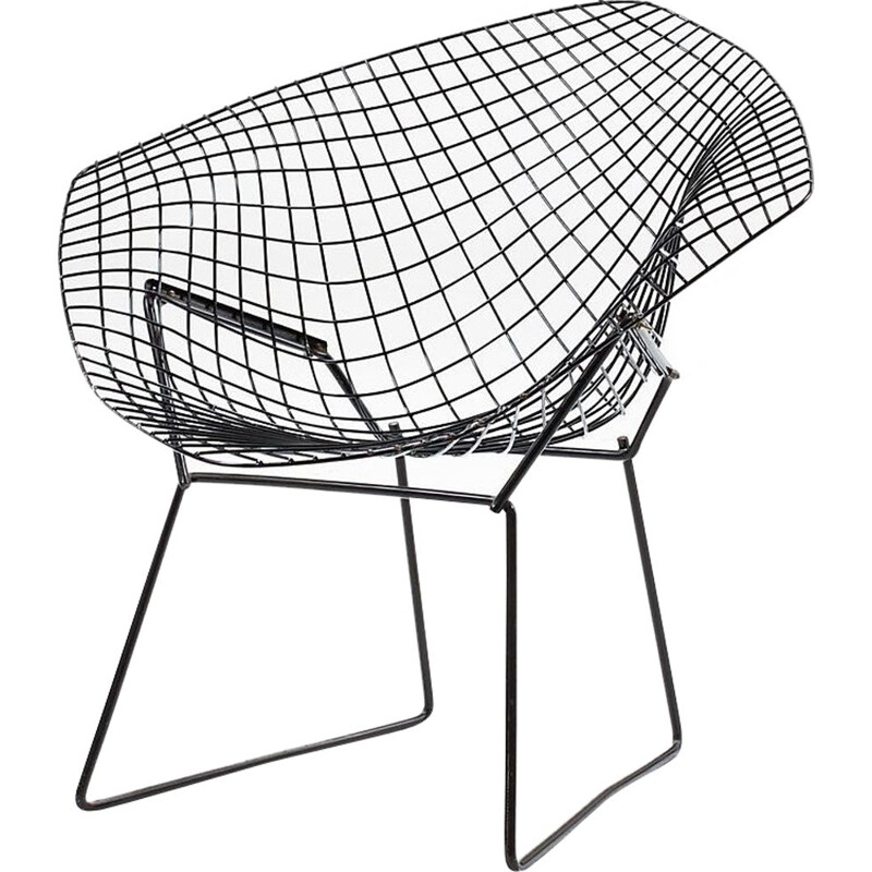 Pair of Vintage Diamond Armchairs by Harry Bertoia for Knoll