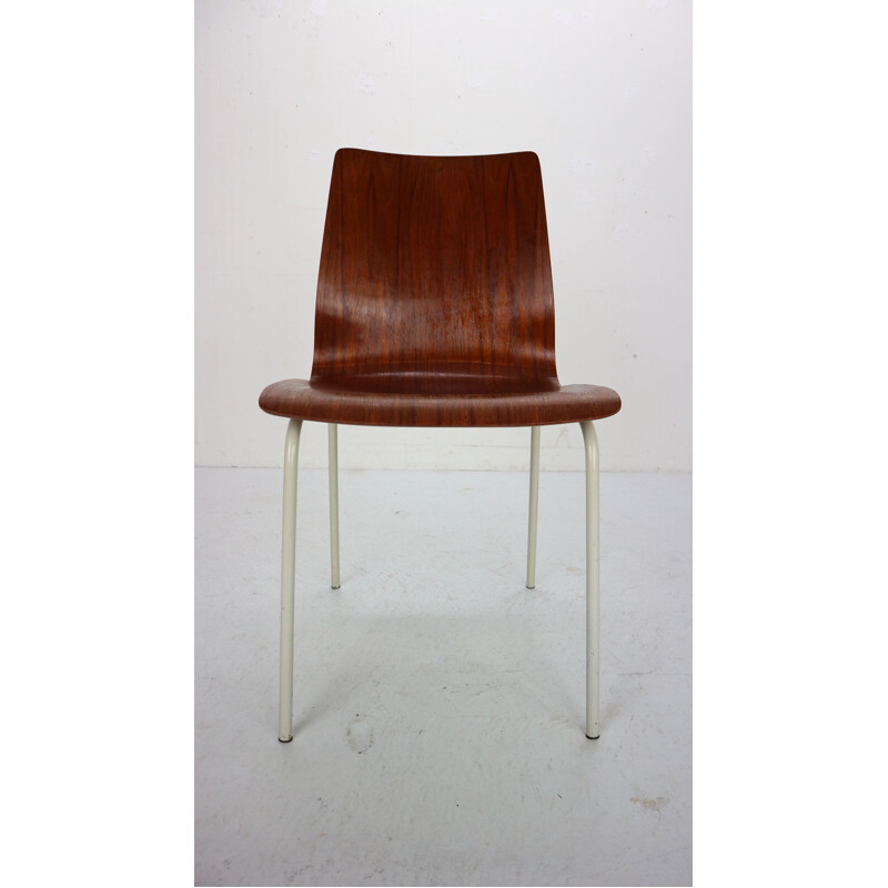 Set of 4 vintage teak dining chairs by Friso Kramer for Auping, 1950s