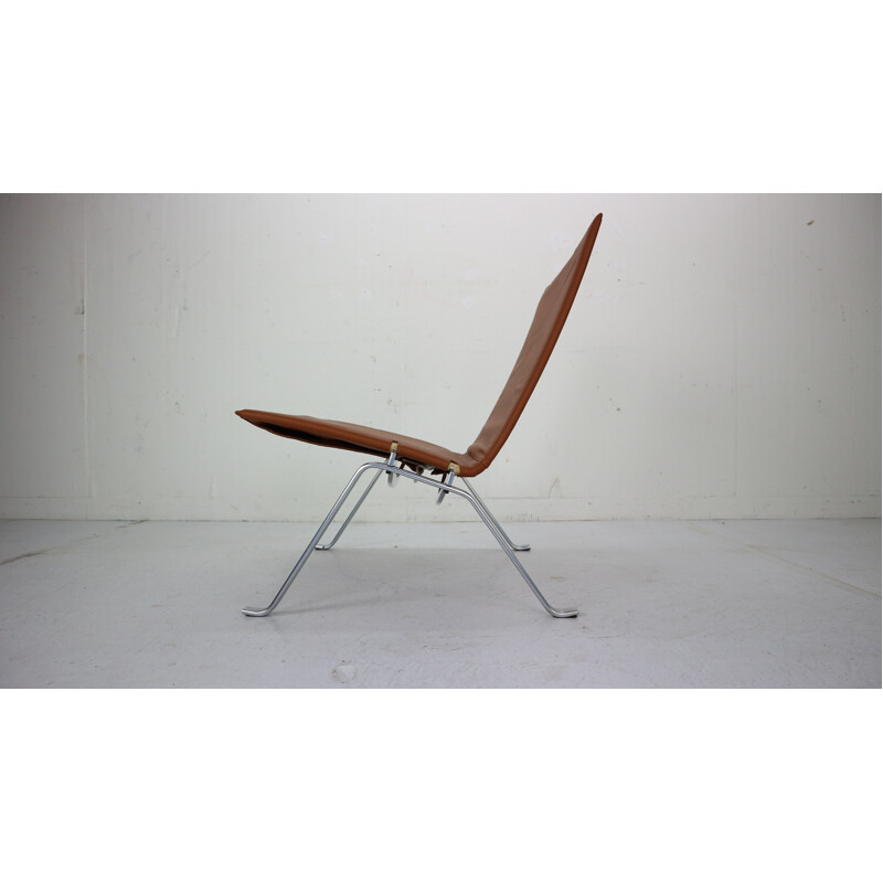 Vintage Danish PK22 Leather Easy Chair by Poul Kjaerholm for E. Kold Christensen, 1956