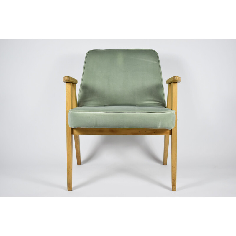 Vintage mint velvet Armchair 366 by J. Chierowski 1962 