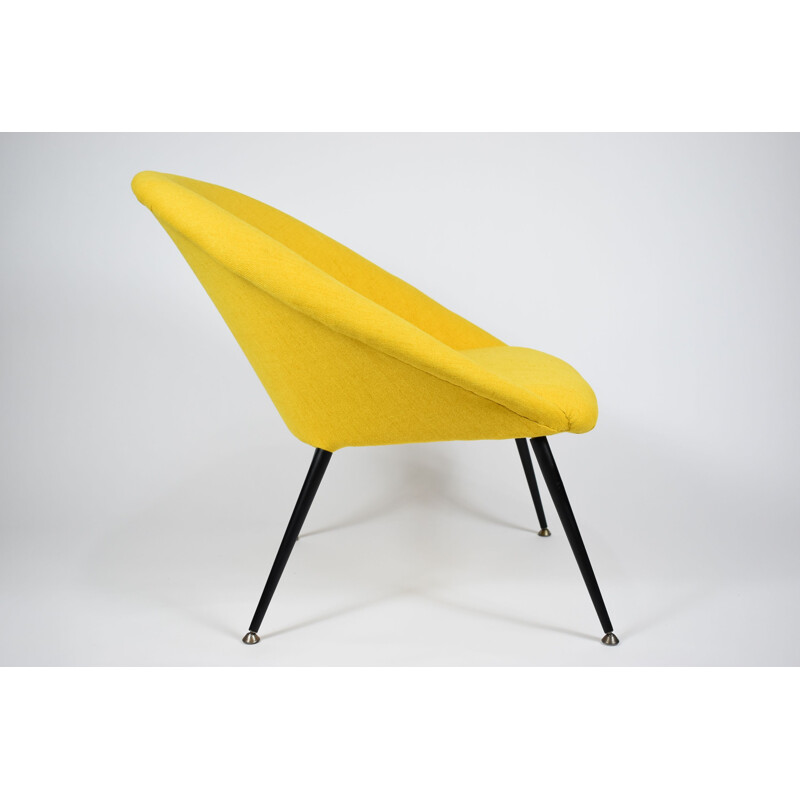 Fauteuil jaune vintage Olympia 1960 