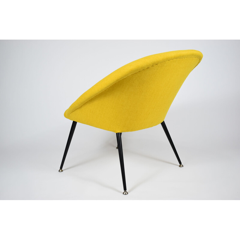 Fauteuil jaune vintage Olympia 1960 