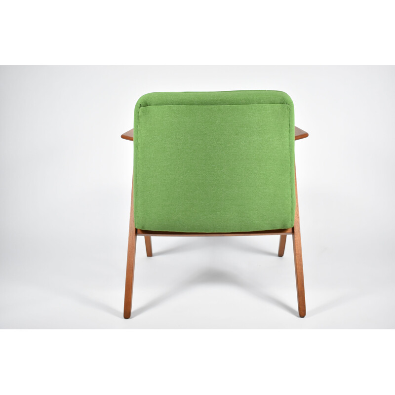 Vintage green fabric Armchair 300-177 Bunny by J. Chierowski, 1960 