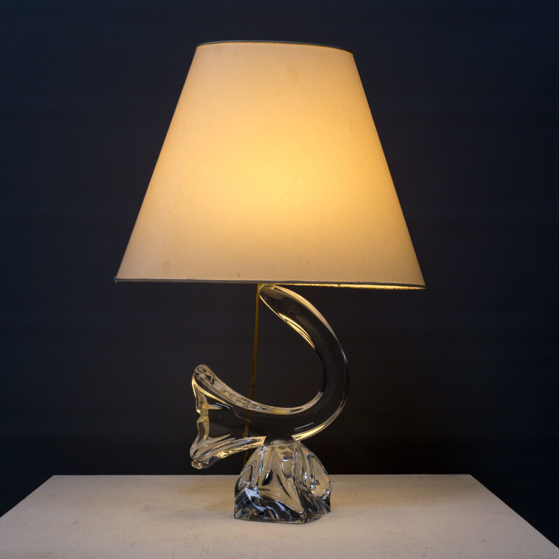 Lampe de table Vintage Crystal art pour Daum France 1960