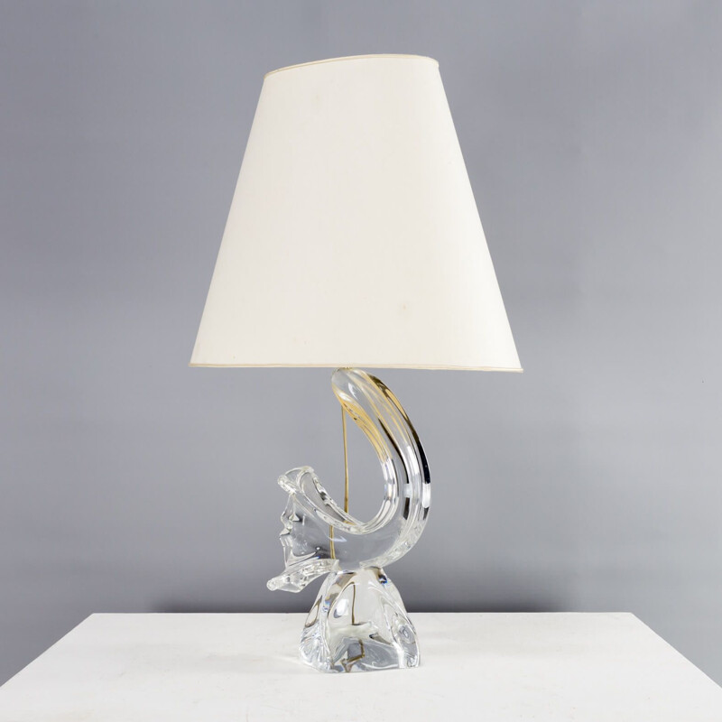 Lampe de table Vintage Crystal art pour Daum France 1960