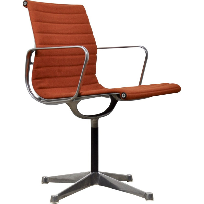 Vintage orange armchair by Charles & Ray Eames for Herman Miller, 1960s