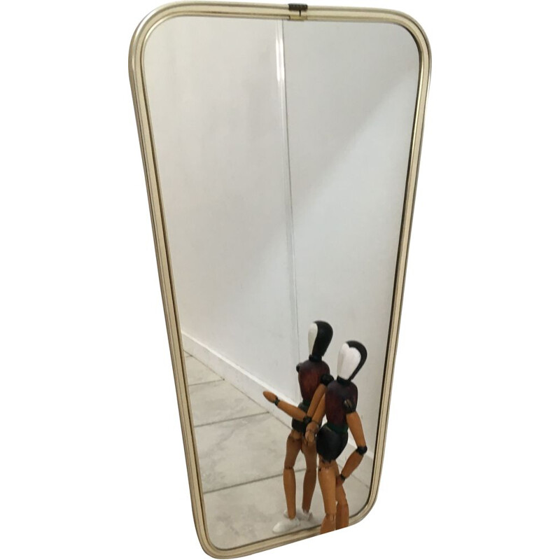 Vintage mirror with gold frame, 1950s