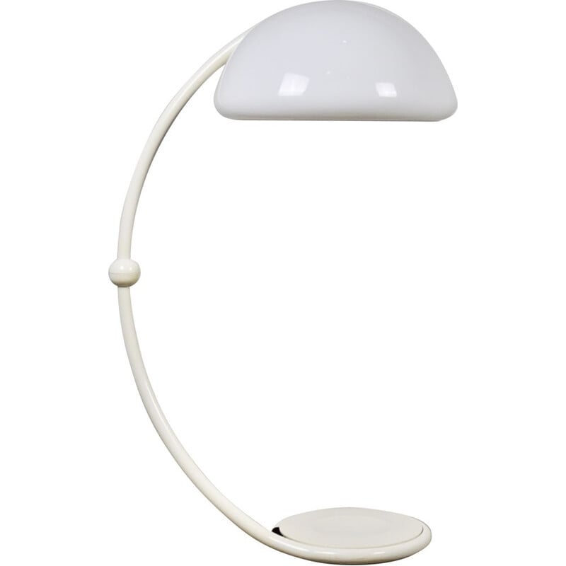 Lampadaire Vintage White Serpente d'Elio Martinelli pour Martinelli Luce, 1960