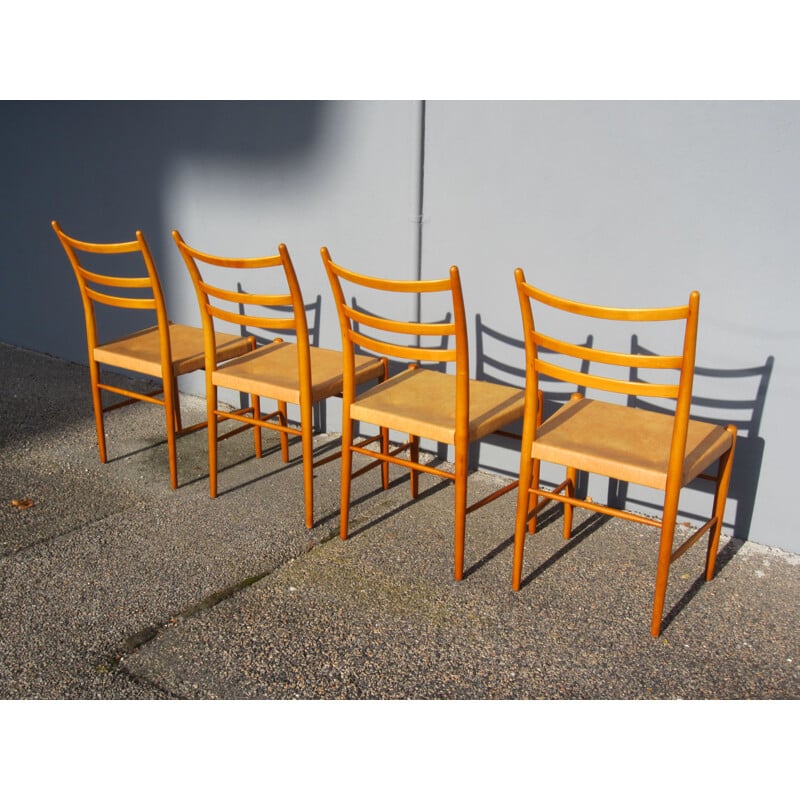 4 chaises scandinaves vintage Gracell par Yngve Ekström pour Gemla