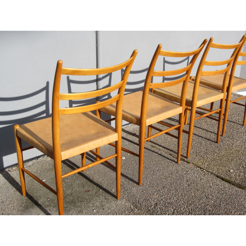 4 chaises scandinaves vintage Gracell par Yngve Ekström pour Gemla